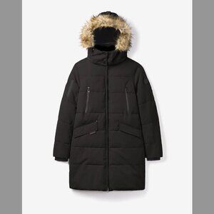 (NWOT) NOIZE | Addie Faux Fur-Trim Black Quilted Parka Womens Size S/P